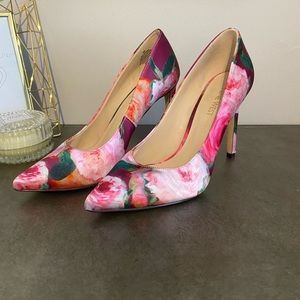 Nine West Floral Heels